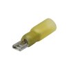 Poloizolovaný konektor 4,8 mm se smrštitelnou izolací - žlutý