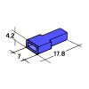 Izolační kryt konektoru Faston 4,8 mm - modrý