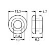 Průchodka 6,4 mm - gumová