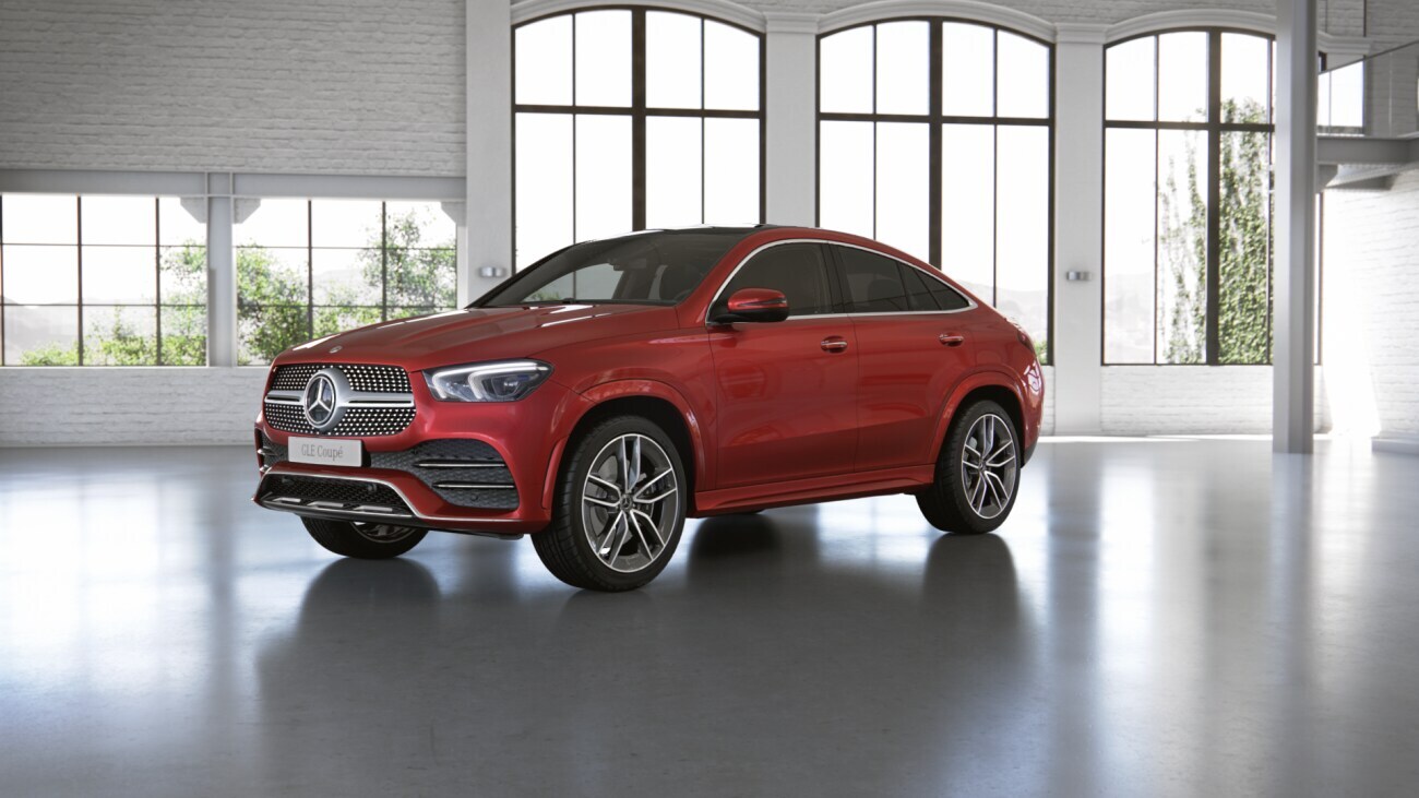 MERCEDES-BENZ GLE COUPÉ 400d 4MATIC AMG - červená metalíza hyacint