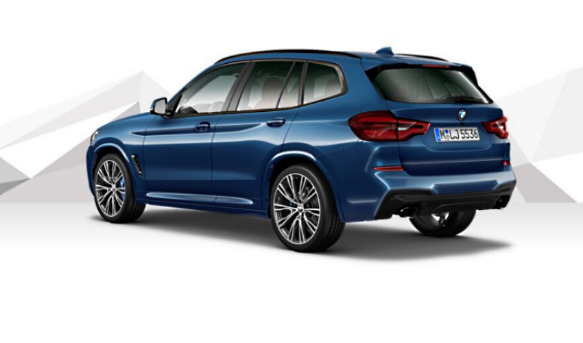 BMW X3 M40i xDrive - modrá "Phytonic Blue" metalíza