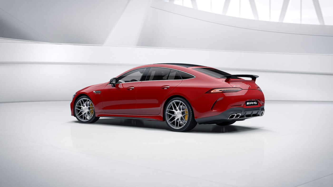 MERCEDES AMG GT 63 S 4MATIC+ 4-DOOR COUPÉ - červená jupiter metalíza