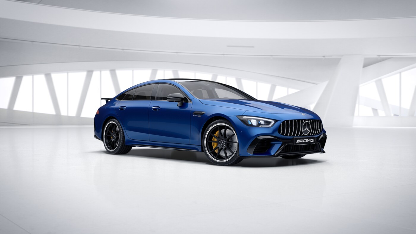 MERCEDES AMG GT 63 S 4MATIC+ 4-DOOR COUPÉ - modrá brilliant metalíza