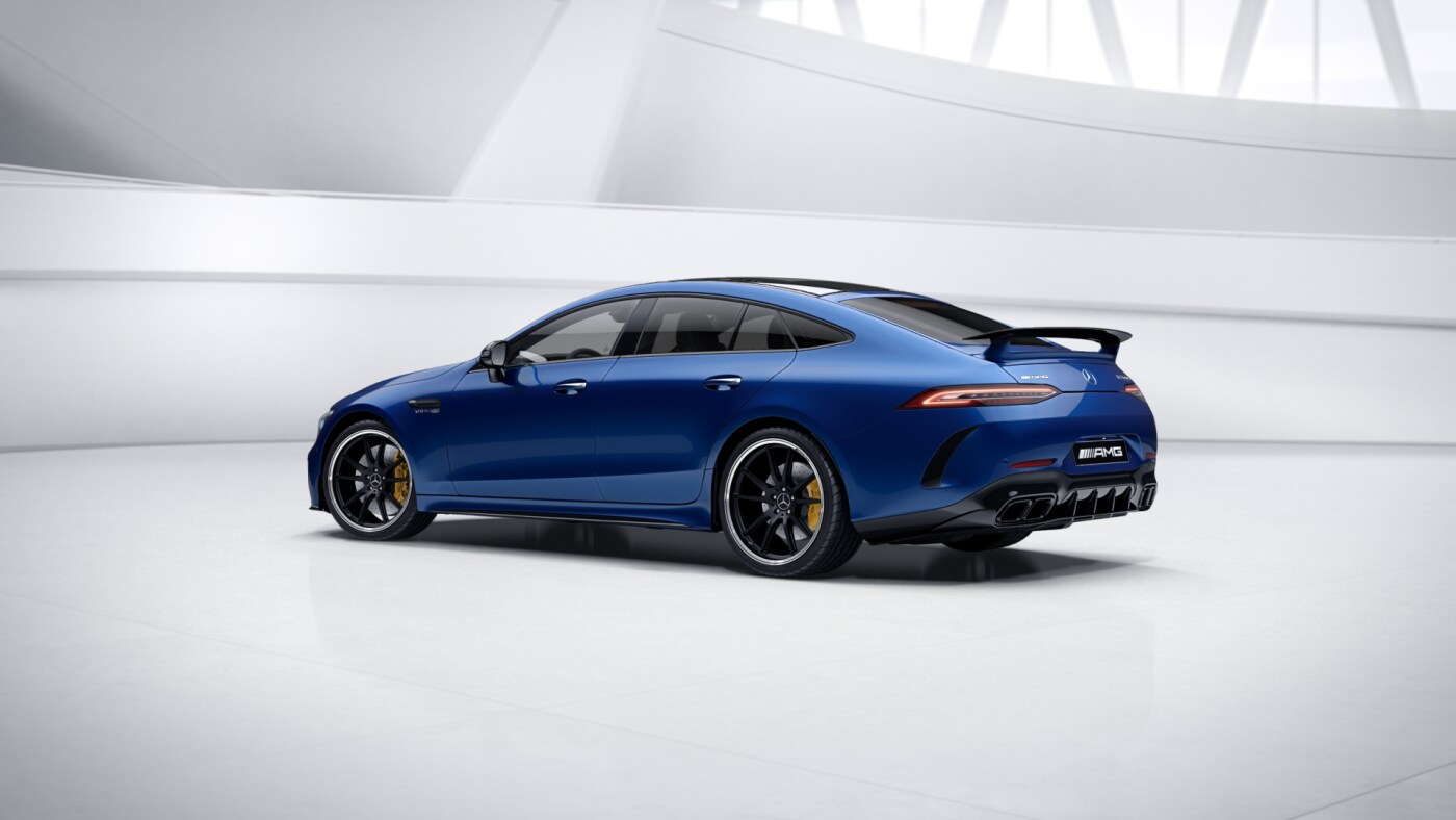 MERCEDES AMG GT 63 S 4MATIC+ 4-DOOR COUPÉ - modrá brilliant metalíza