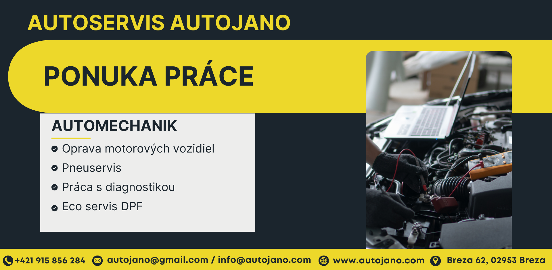 Ponuka práce automechanik