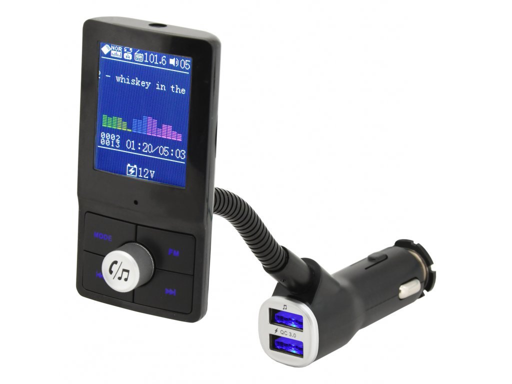 108842 hands free fm transmitter lcd color