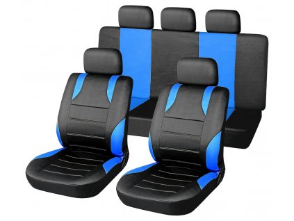 73250 2 potahy sedadel sada 9ks sport modre airbag