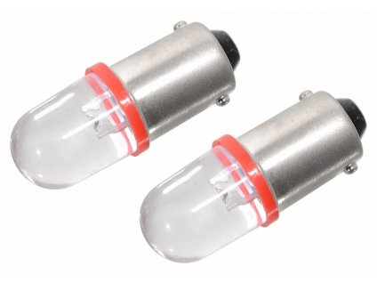 73601 2 zarovka 1led 12v ba9s cervena 2ks
