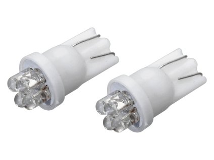 73562 2 zarovka 4led 12v t10 bila 2ks