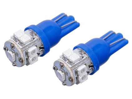 73568 3 zarovka 9 super led 12v t10 modra 2ks