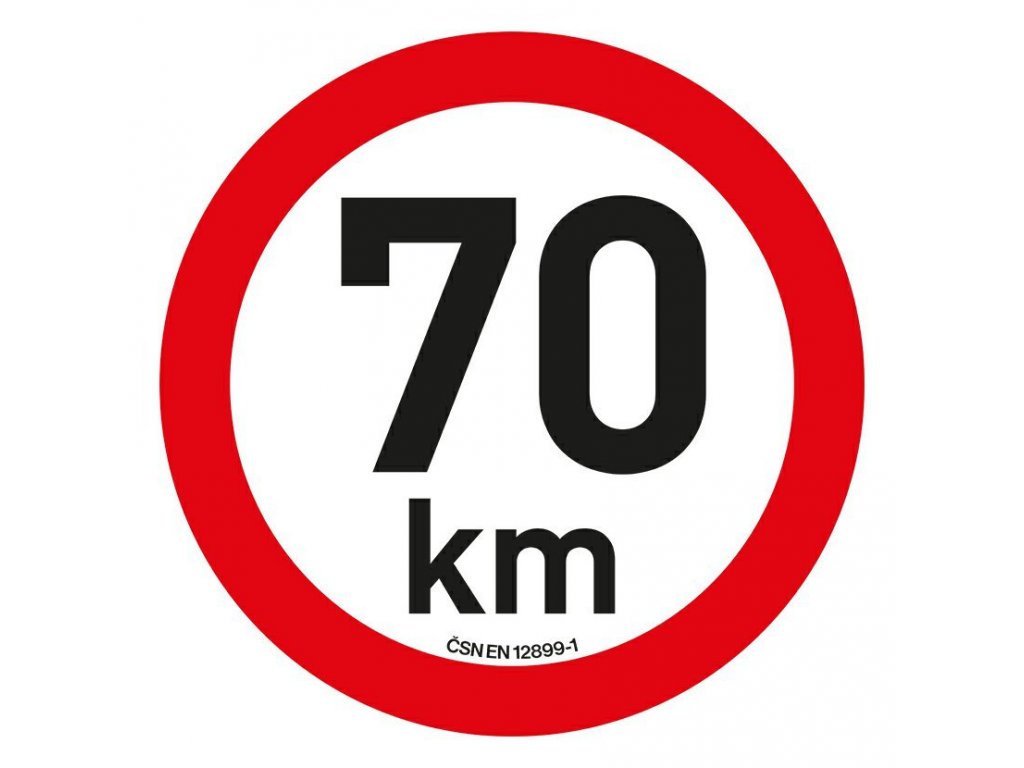 Compass Samolepka omezení rychlosti 70 km/h reflexní (200 mm)