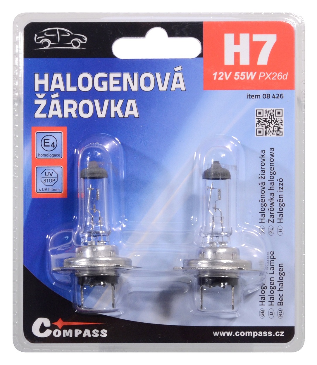 Compass Žárovka 12V H7 55W PX26d blister 2ks