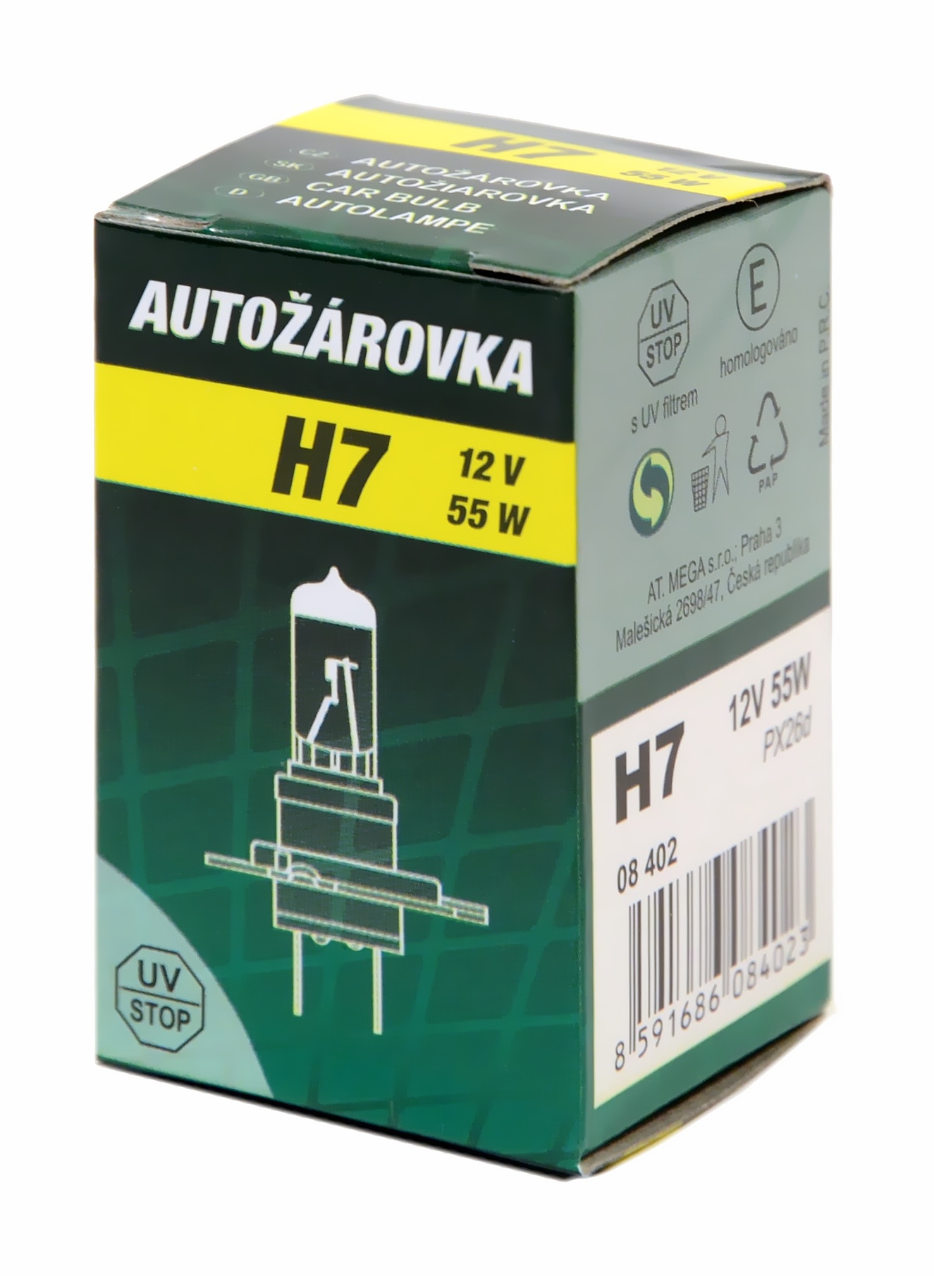 Green Žárovka 12V H7 55W PX26d box