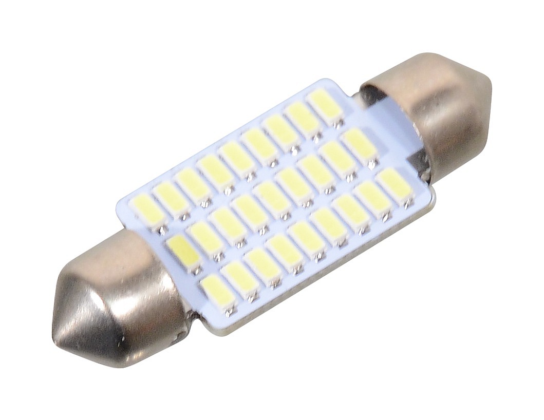 Compass Žárovka 27 SMD LED 12V suf. SV8.5 38mm bílá