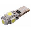 73649 3 zarovka 5 smd led 12v t10 s rezistorem can bus ready bila