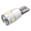 73655 4 zarovka 6 smd led 12v t10 s rezistorem can bus ready bila