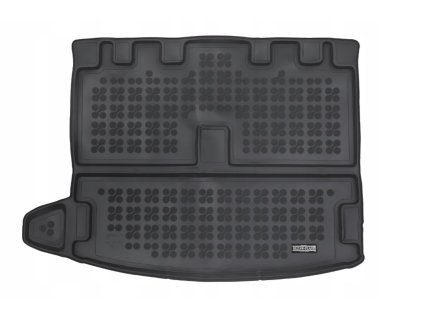Gumová vana do kufru REZAW Renault DACIA JOGGER verze s jednou podlahou v kufru, verze 5/7 míst (se sklopenou a rozloženou 3.řadou sedadel) 2021-