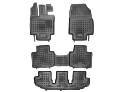 Plastové autokoberce Toyota Highlander IV (XU70) hybrid (7 míst) 2019-