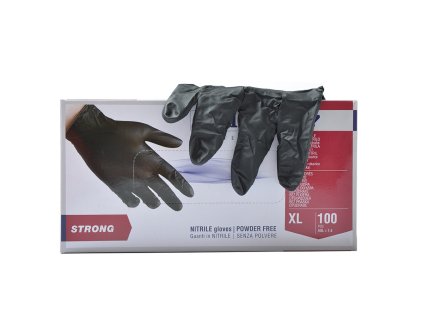 REFLEXX Rukavice nitrilové SILNÉ bez pudru černé 100ks