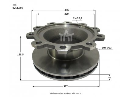 132 kotouc brzdovy bpw sb377 45 bez abs krouzku