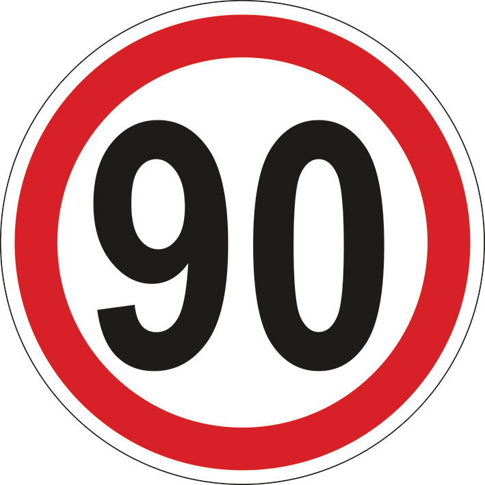 Samolepka reflexní - 90 km/h - AUTO KOPTA s.r.o.