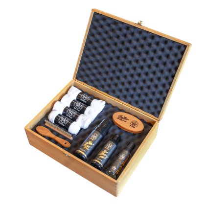 Bad Boys Exclusive Leather Set - Sada na čištění a impregnaci kůže v dřevěné bedýnce