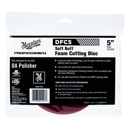 Meguiar's Soft Buff Foam Cutting Disc 5" - korekční kotouč pro DA leštičku (tvrdý), 5palcový