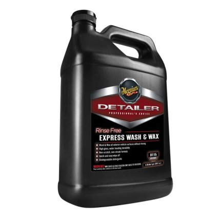 Meguiar's Rinse Free Express Wash & Wax, 3,78 l - profesionální přípravek pro mytí bez vody, s voskem na bázi syntetických polymerů