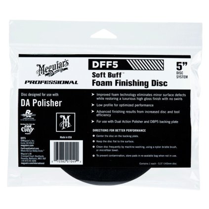 Meguiar's Soft Buff Foam Finishing Disc 5" - finišovací a voskovací kotouč pro DA leštičku (měkký), 5palcový