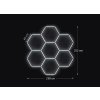 Kompletní LED hexagonové svítidlo, velikost: 7 elementů 238 x 252 cm, teplota chromatičnosti: denní bílá 4500 K