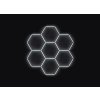 Kompletní LED hexagonové svítidlo, velikost: 7 elementů 238 x 252 cm, teplota chromatičnosti: denní bílá 4500 K