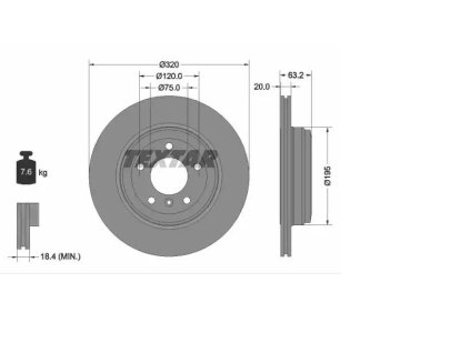 30069 brzdovy kotouc zadni bmw 5 e60 5 touring e61 6 e63 04 6 convertible e64