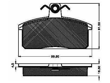 Brzdové destičky přední Lancia Delta ,Prisma