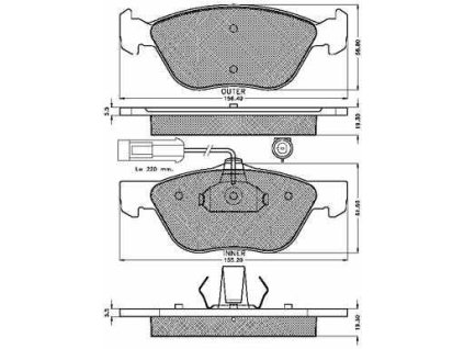 Brzdové desky přední Lancia Lybra