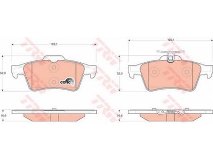 37662 brzdove desticky zadni mazda 3 5 premacy