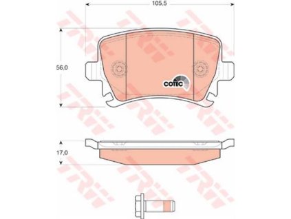 37683 brzdove desticky zadni skoda octavia superb yeti