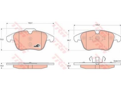37695 brzdove desticky predni volvo s60 ii s80 ii v60 v70 ii iii xc70