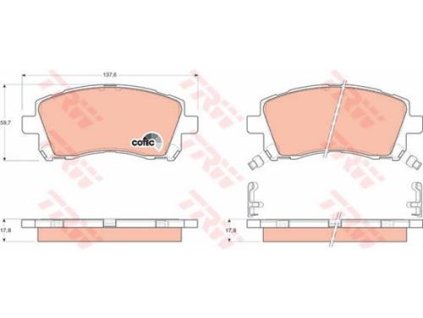 37713 brzdove desticky predni subaru forester impreza legacy ii iii iv outback