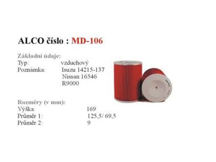 40926 vzduchovy filtr isuzu gemini
