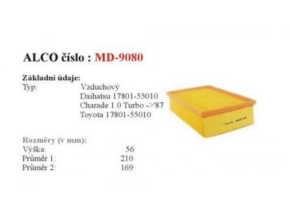 41037 vzduchovy filtr daihatsu charade ii