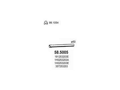 41418 vyfukova trubka mts vw golf jetta passat vento