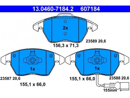 ATE brzdové desky přední Škoda OCTAVIA II 04-