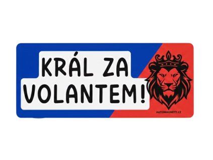 magnet na auto vtipné král za volantem