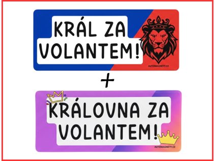 Magnet na auto - Královská AKCE pro páry 1+1