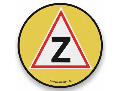 magnet značka na auto začátečník žlutá