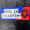 magnet na auto vtipné král za volantem na autě