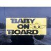 baby on board značka na autě žlutá