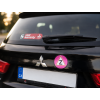 magnetická značka na auto začátečník růžová na autě