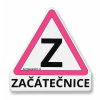 magnet na auto začátečnice žena trojúhelník růžový