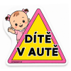 magnet na auto holčička dítě v autě